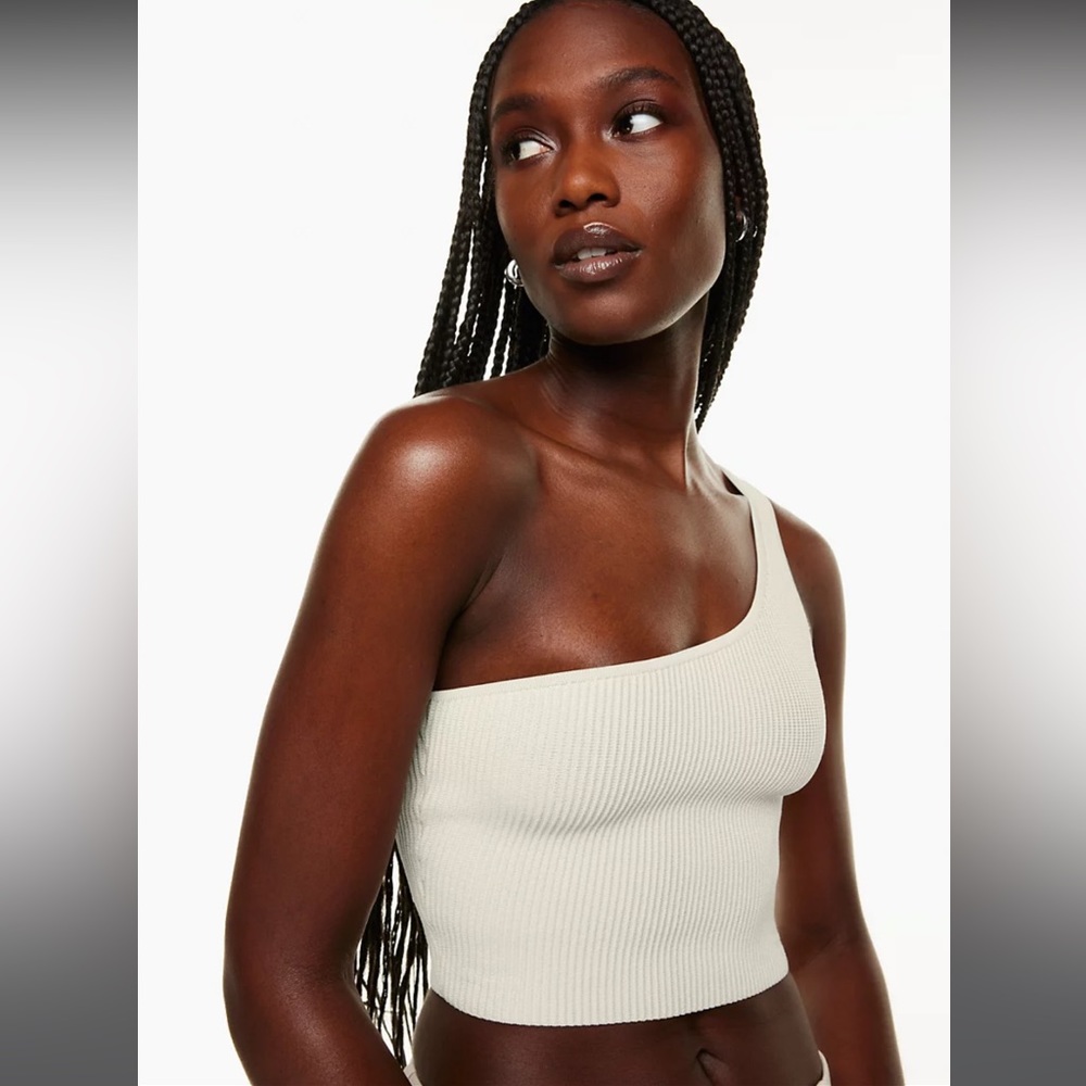 Aritzia Babaton sculpt knit one shoulder tank